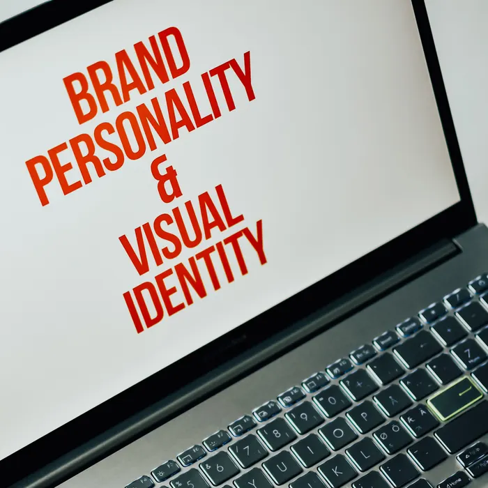 Screen with the words Visual Identity