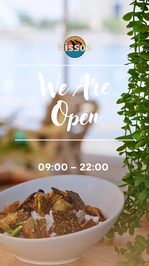 Branded We Are Open story for Instagram for Kissos